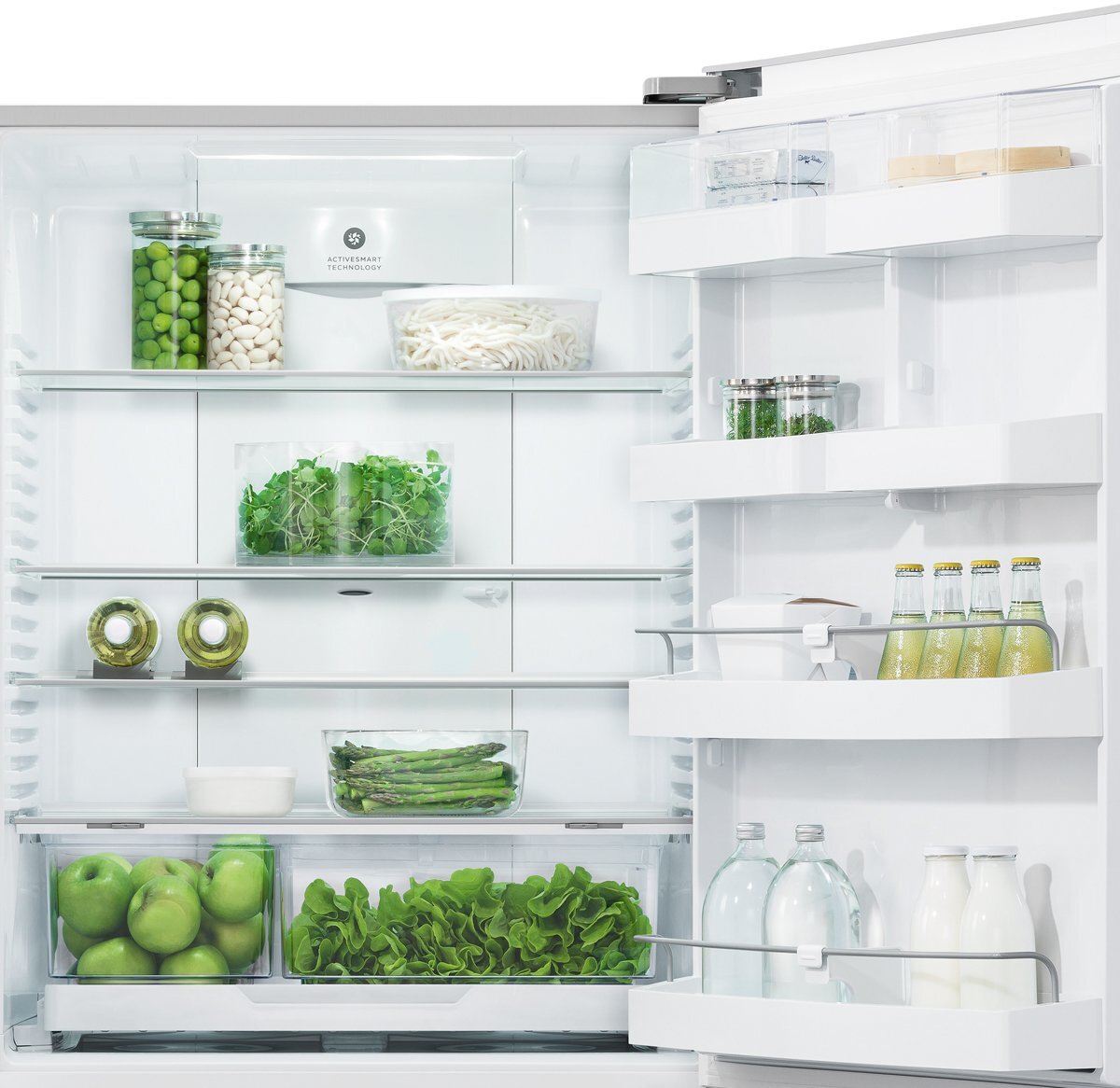 Fisher & Paykel 494L Bottom Mount Refrigerator with ActiveSmart Technology - Stainless Steel RF522BRPX6 | Energy Efficient French Door Fridge for Modern Kitchen & Open Plan Living Spaces