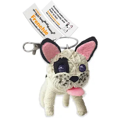 Stylish Frenchie Bulldog Keychain - Cute French Bulldog Keyring for Dog Lovers - Perfect for Keys, Bags & Gifts