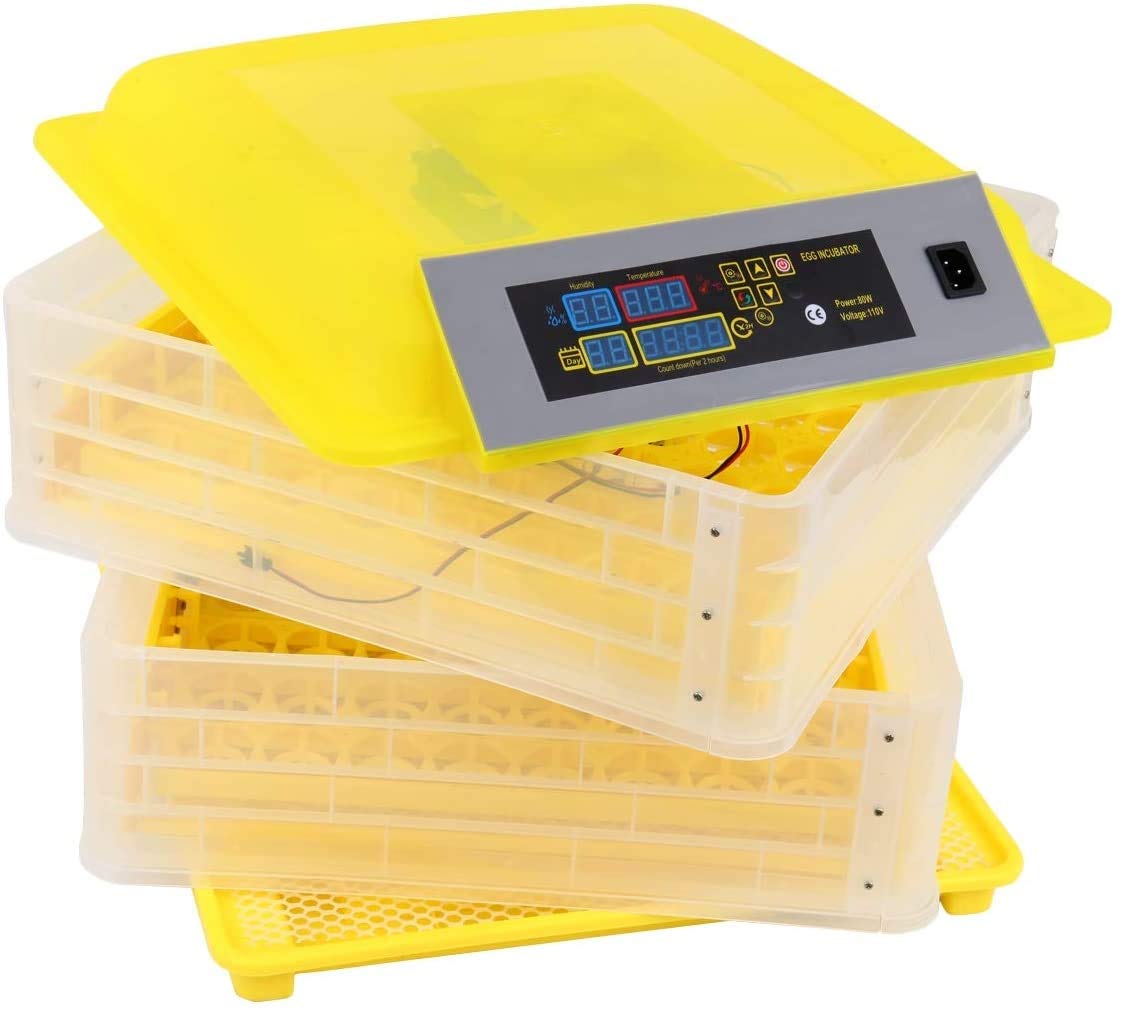 Automatic Egg Incubator for 112 Eggs - Digital Poultry Hatcher with LED Light for Chicken, Duck, Goose, Pigeon & Quail Eggs (110V) | Perfect for Home Farming, Backyard Poultry & Small Hatcheries