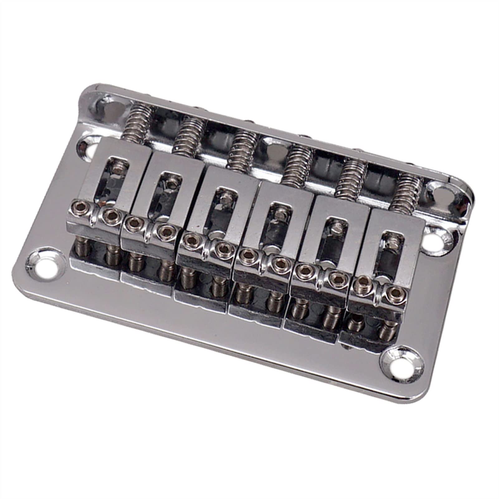 6 String Electric Guitar Saddle Bridge with 5 Screws - Silver | Replacement Part for Electric Guitar Bridge Repair | Perfect for Rock, Blues & Metal Performances