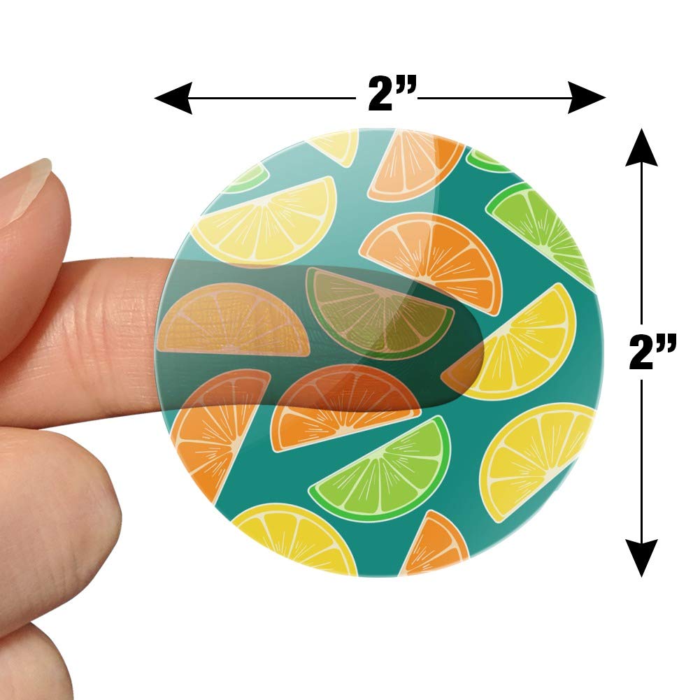 Citrus Lemon Lime Orange Slices Pattern Planner Stickers - Decorative Scrapbooking & Crafting Supplies for Bullet Journals, DIY Projects & Planner Decorations