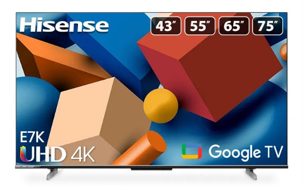Hisense E7K 75-Inch 4K UHD Smart Google TV with Dolby Vision - Perfect for Home Theater, Gaming & Streaming Movies
