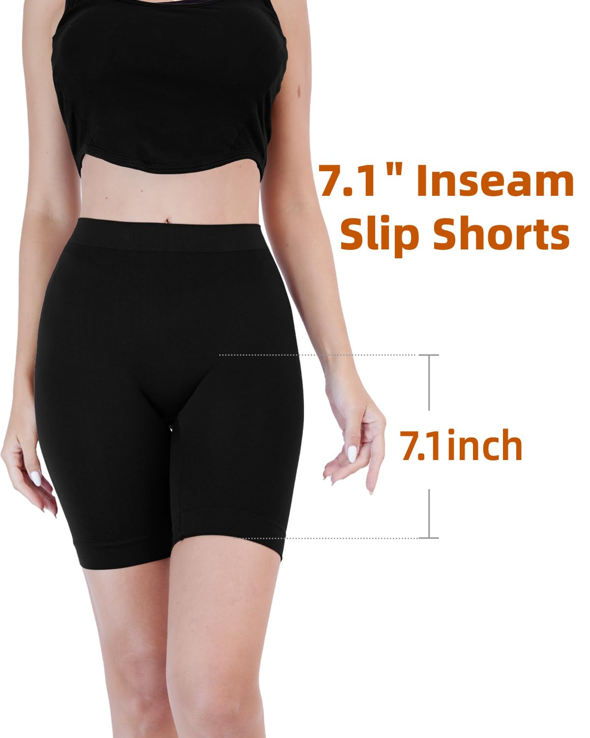 High Waisted Anti-Chafing Seamless Shorts for Women - 3 Pack | Invisible Under Dress Shapewear for Comfort & Modesty | Perfect for Summer Dresses, Skirts & Active Wear