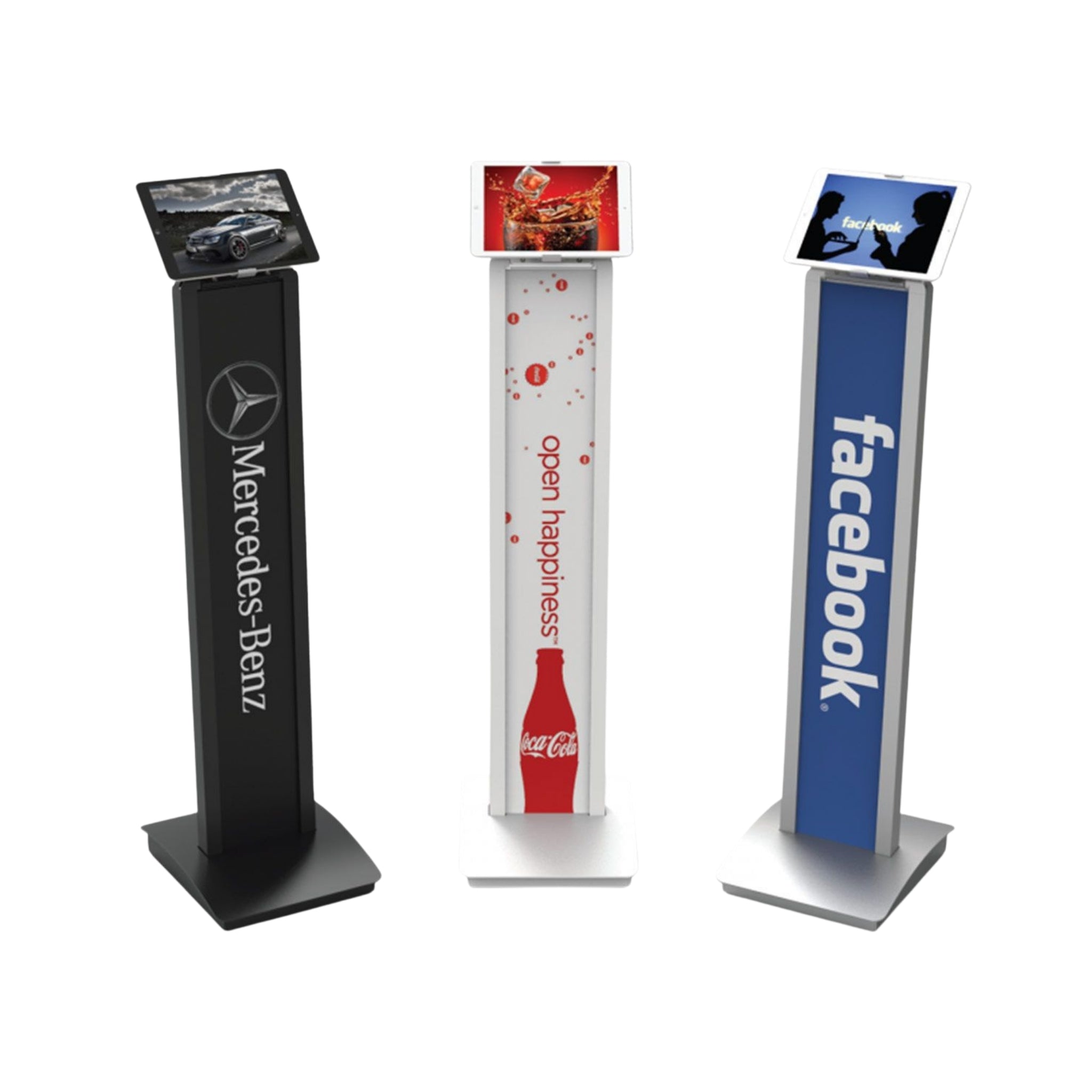 Compulocks BrandMe Adjustable Tilt Kiosk Tablet Floor Stand - Secure iPad Mount for Retail, Restaurant & Public Spaces