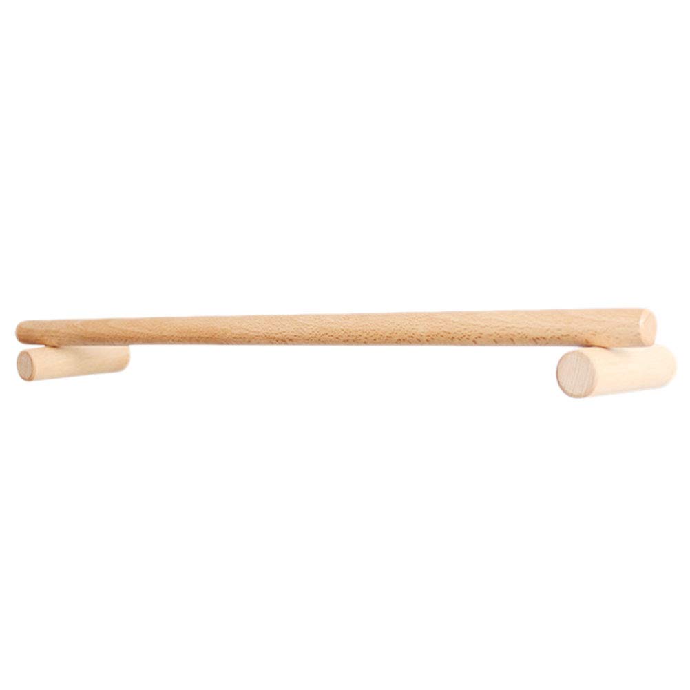 Cabilock 1-Piece Wooden Towel Rack - No Drill Wall Mounted Bathroom Towel Hanger with Single Towel Bar - Space Saving Design for Small Bathrooms, Kitchens & Laundry Rooms