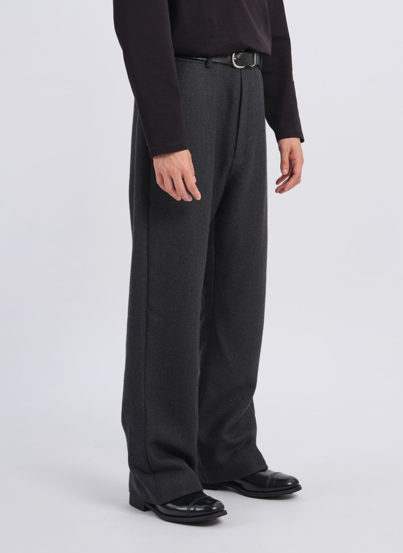 Premium Marzotto Wool Straight Full-Length Officer Pants for Men - Classic Dress Pants for Business, Office & Formal Occasions