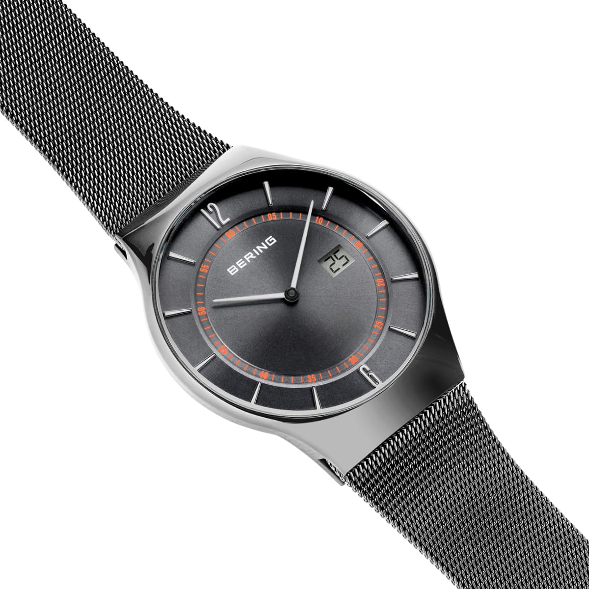 BERING Men's Watch - Radio Controlled Collection with Stainless Steel Case & Sapphire Glass, 51640-XXX, Stylish Bracelet for Business, Casual & Formal Occasions