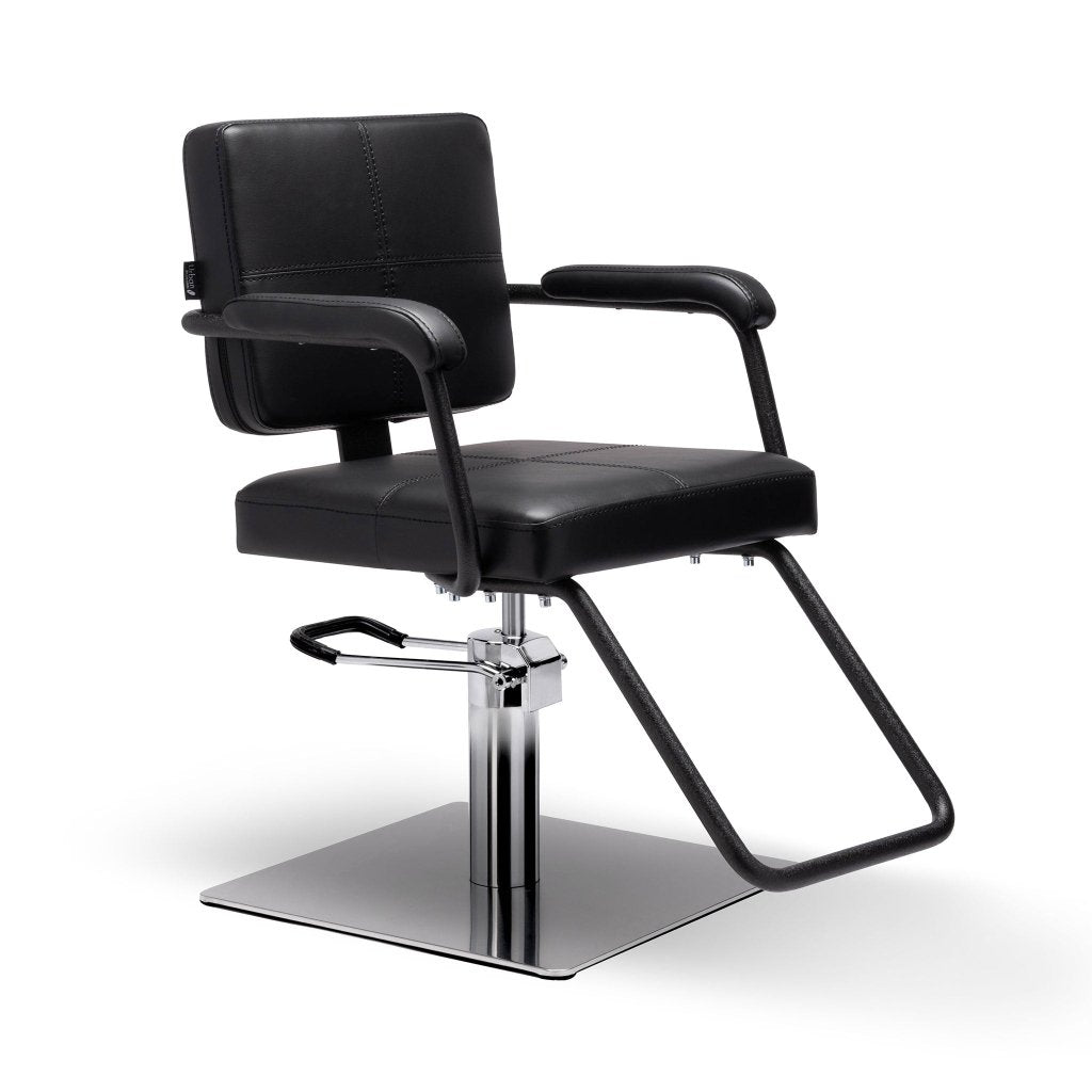 Lanvain ® Blake Styling Chair 63 - Professional Salon Hairdressing Chair with Adjustable Height & Footrest | Perfect for Salon, Barber Shop & Home Styling Station