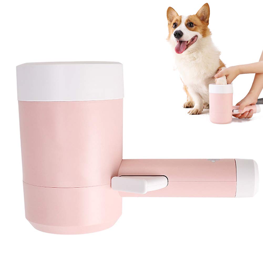 Portable Dog Paw Cleaner with Handle - Silicone Brush Pet Foot Washing Cup for Dirty & Muddy Paws | Perfect for Post-Walk Cleaning, Grooming & Outdoor Adventures