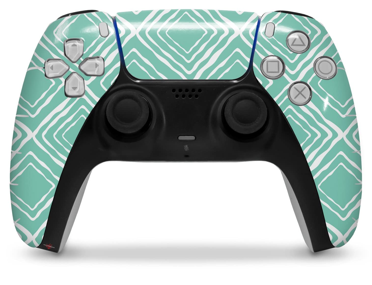 PS5 DualSense Controller Skin Wrap - Wavey Seafoam Green for Gaming Protection