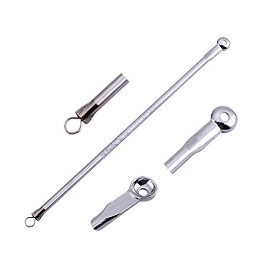 Professional Blackhead Remover Tool - 1pc Stainless Steel Acne Blemish Extractor for Facial Pimple & Spot Treatment - Perfect for Home Skincare & Makeup Prep