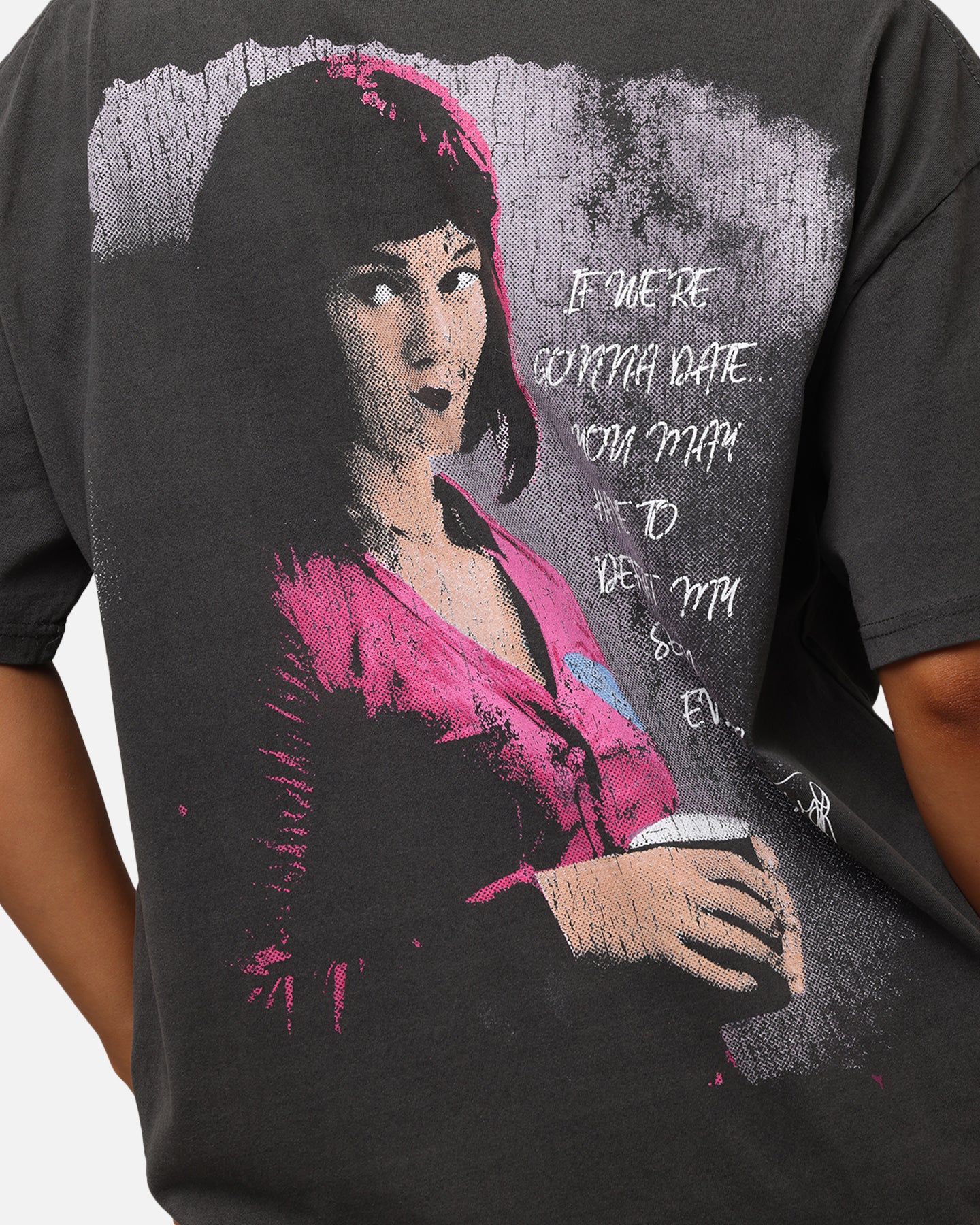 American Thrift X Scott Pilgrim Ramona & Scott Graphic Heavy T-Shirt - Black Wash Vintage Style - Perfect for Cosplay, Comic Con & 90s Retro Fashion