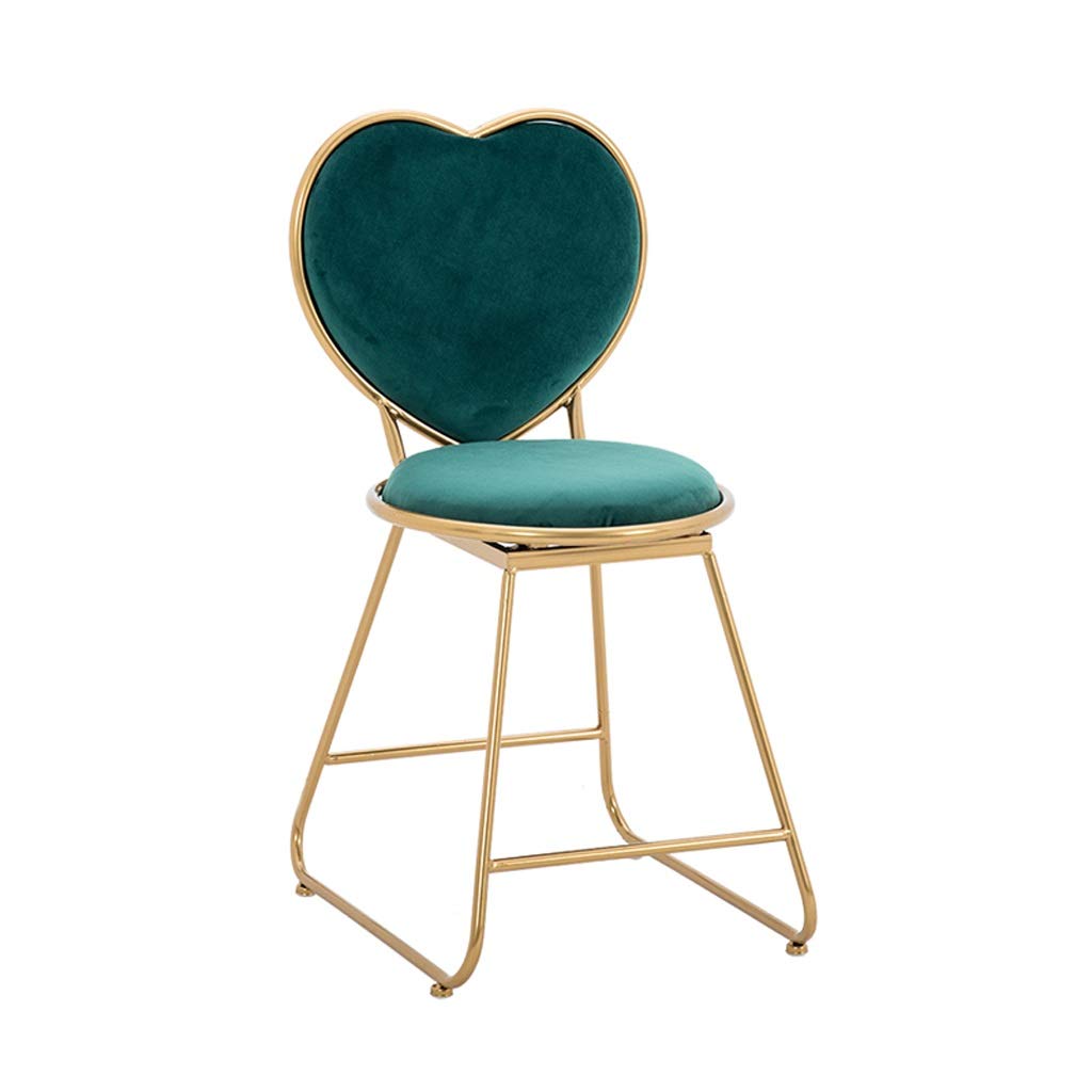 Green Bar Stool with Backrest - Adjustable Height Dining Chair, Home Office & Computer Chair for Kitchen Counter, Dressing Table, Beauty Salon - Comfortable & Stylish Seating Solution