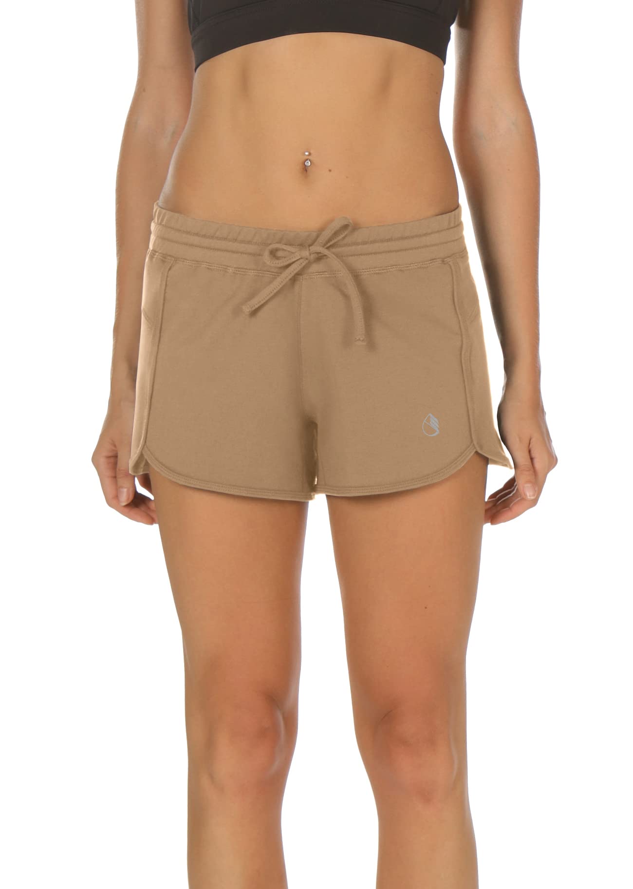 Icyzone Women's Athletic Lounge Shorts - Soft Cotton Running Jogging Workout Sweat Shorts for Yoga, Gym & Casual Wear