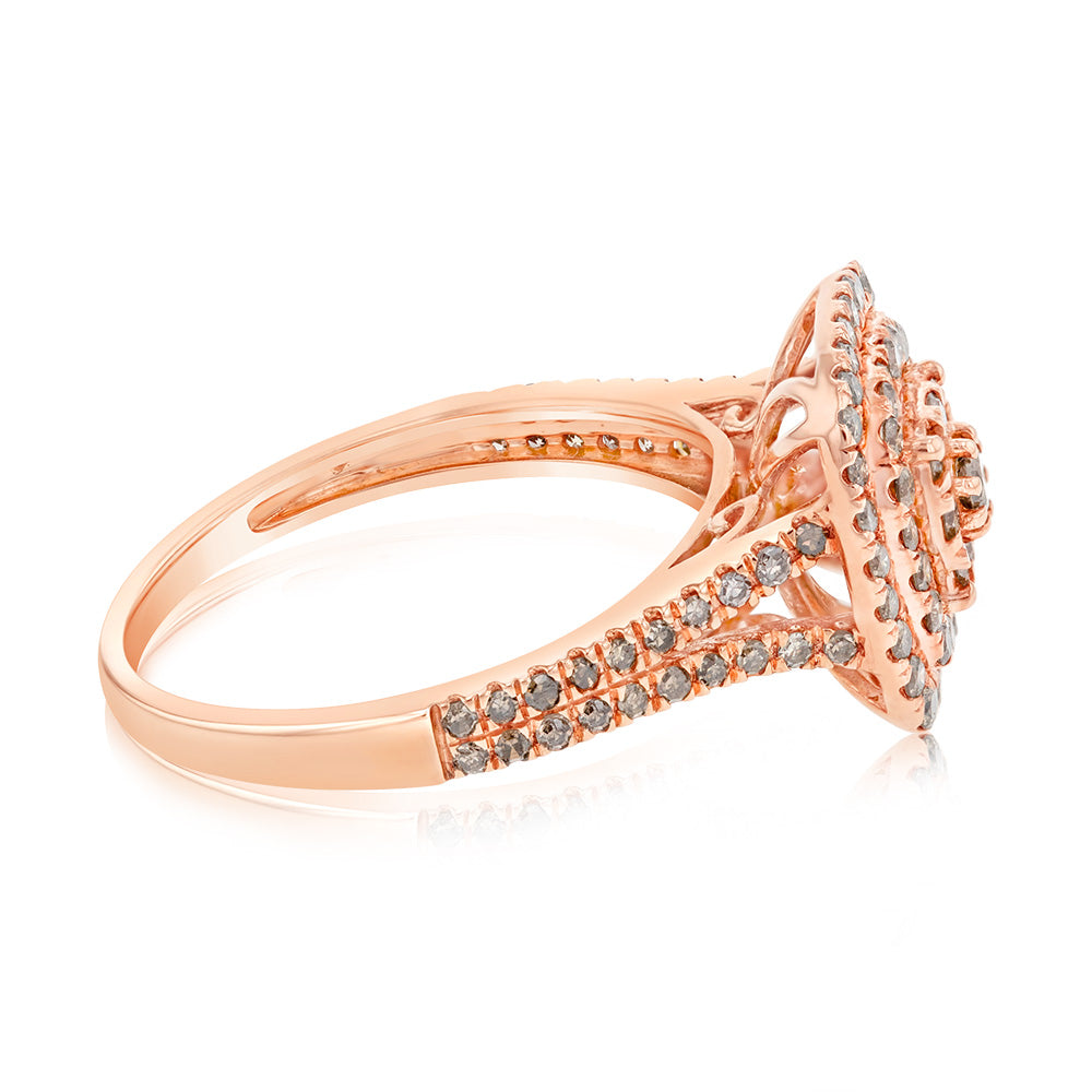 9ct Rose Gold 1 Carat Diamond Engagement Ring for Women - Elegant Wedding Band, Anniversary Gift & Special Occasion Jewelry - Perfect for Proposals, Bridal Sets & Romantic Celebrations