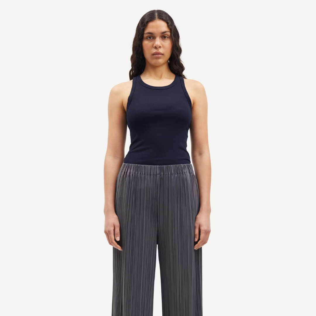 Alexo Tank Top for Women - Soft Stretch Black Camisole - Perfect for Yoga, Workout & Layering