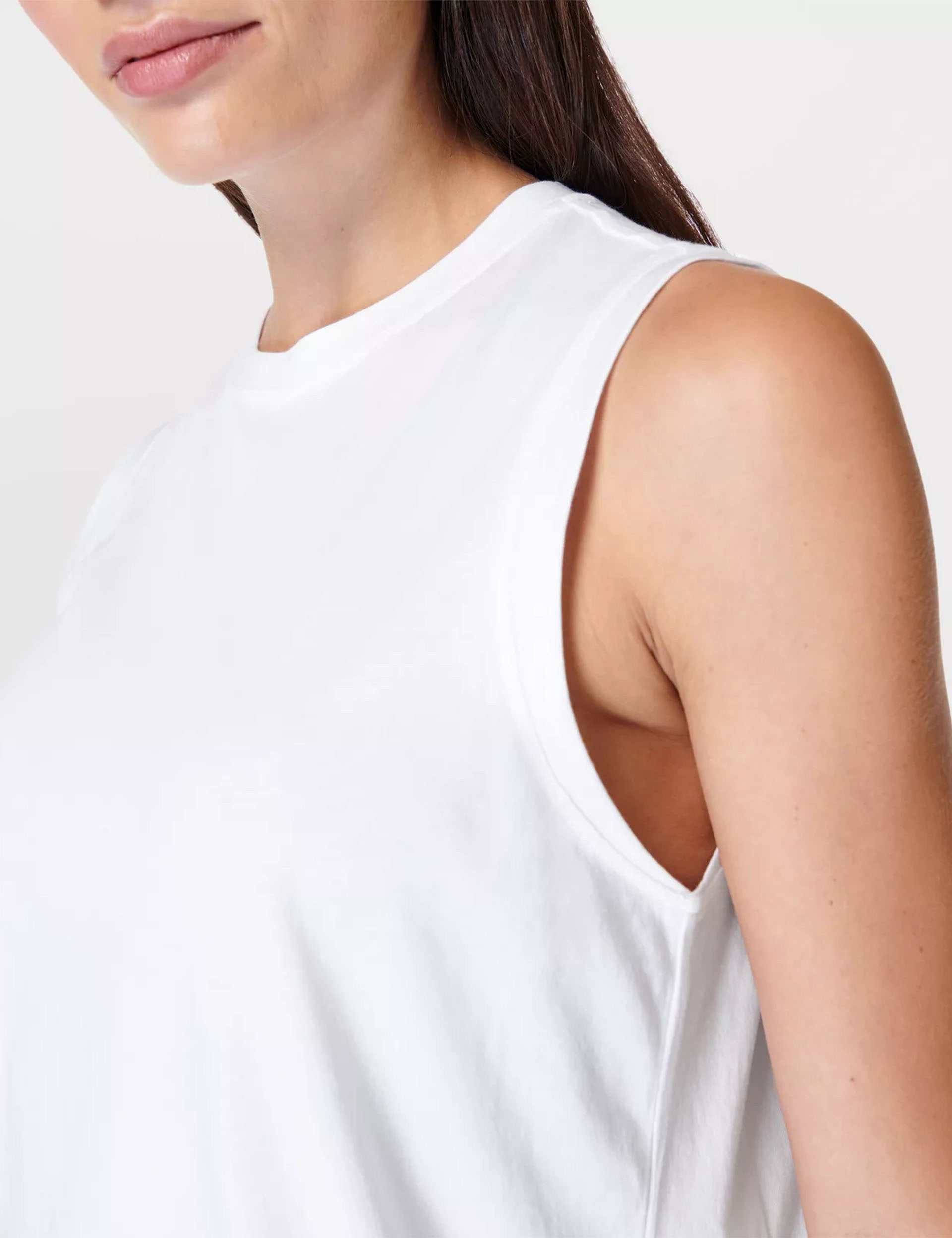 Essential Sleeveless Vest for Women - Breathable White Tank Top | Perfect for Gym, Yoga & Summer Outfits