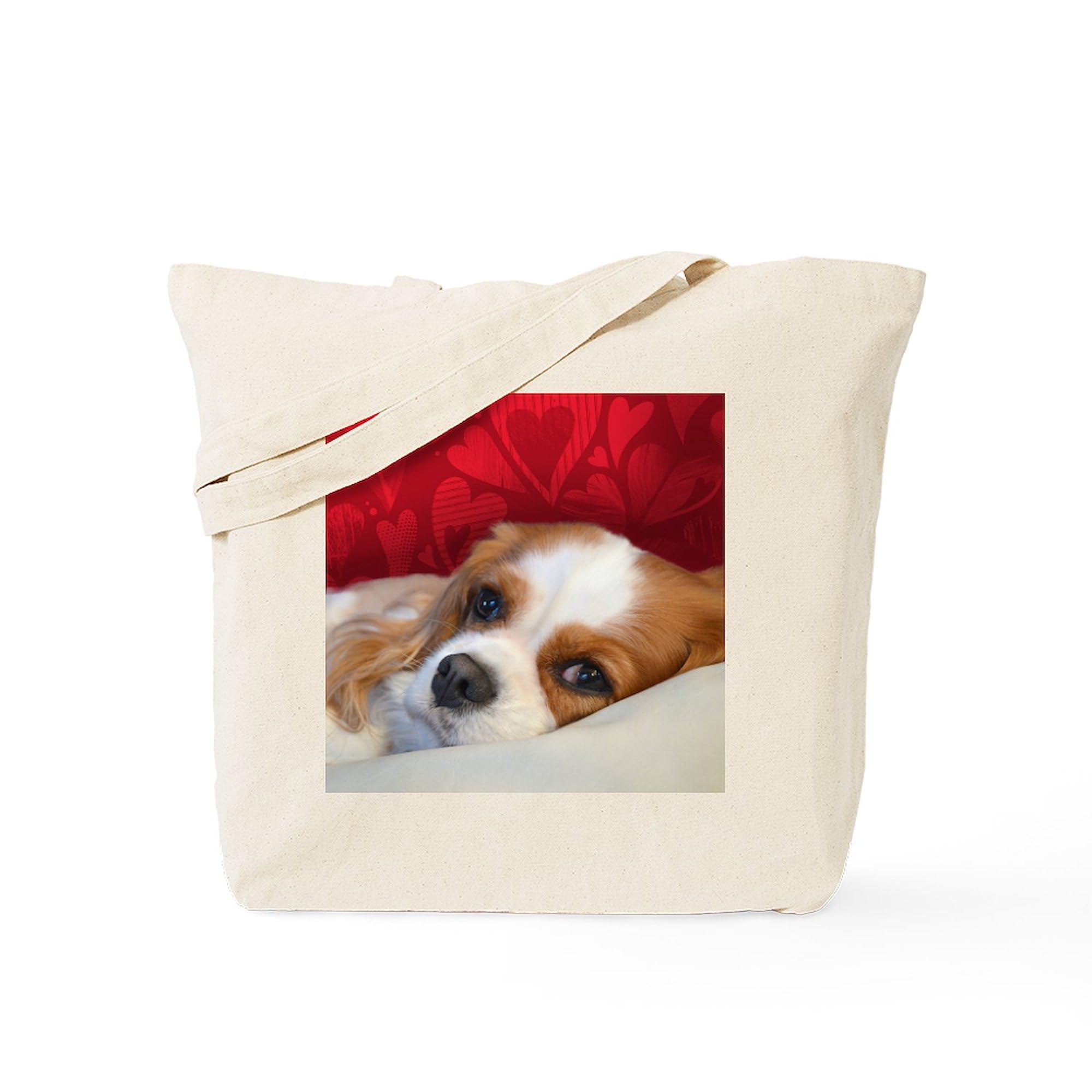 Cavalier King Charles Tote Bag - Natural Canvas Reusable Shopping Bag for Groceries, Beach & Daily Use | Dog Lover Gift Idea