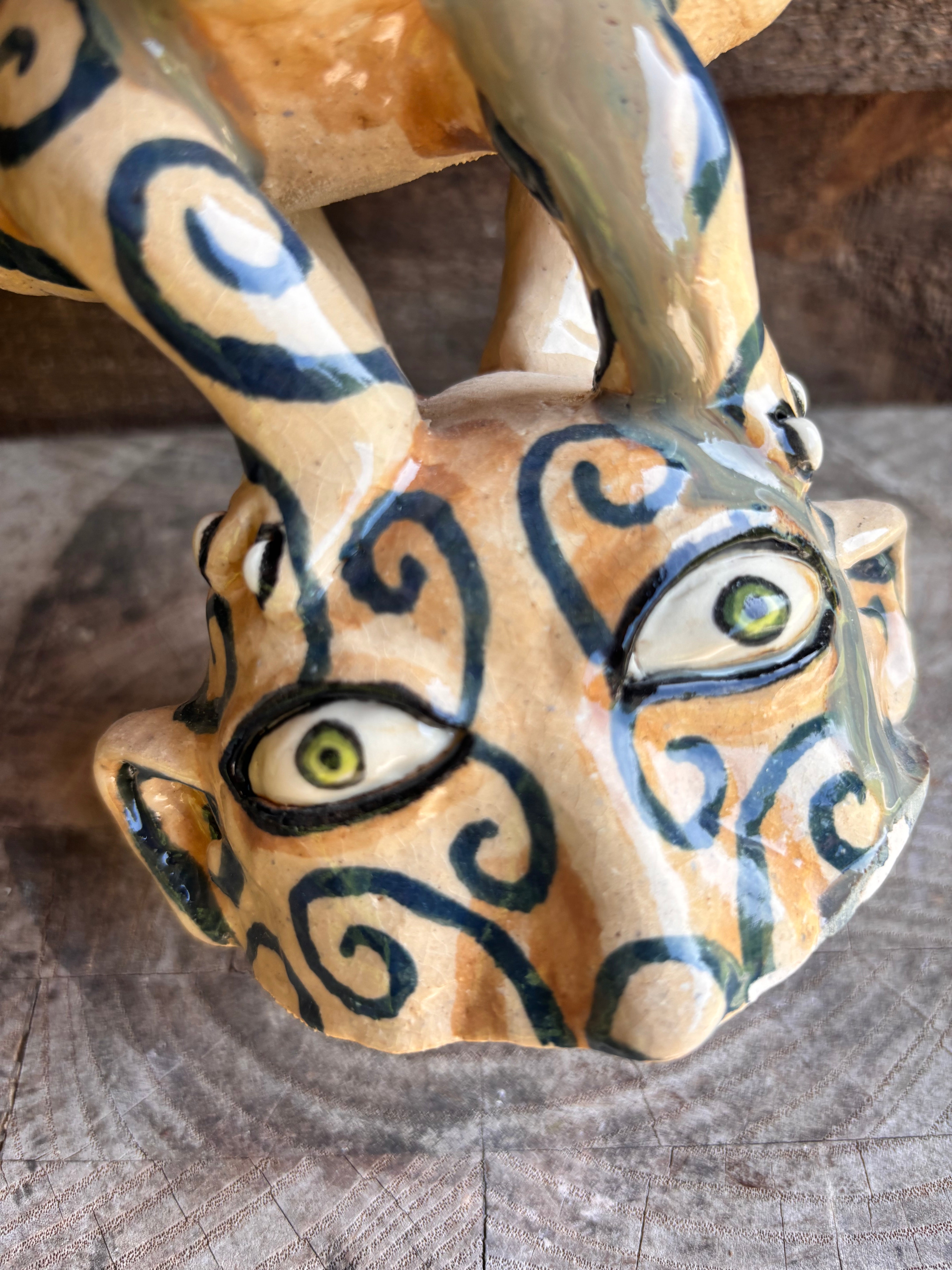 Stacey Lambert Figurine - Multi Lion Stand Statue, Elegant Home Decor for Living Room, Office & Shelf Display