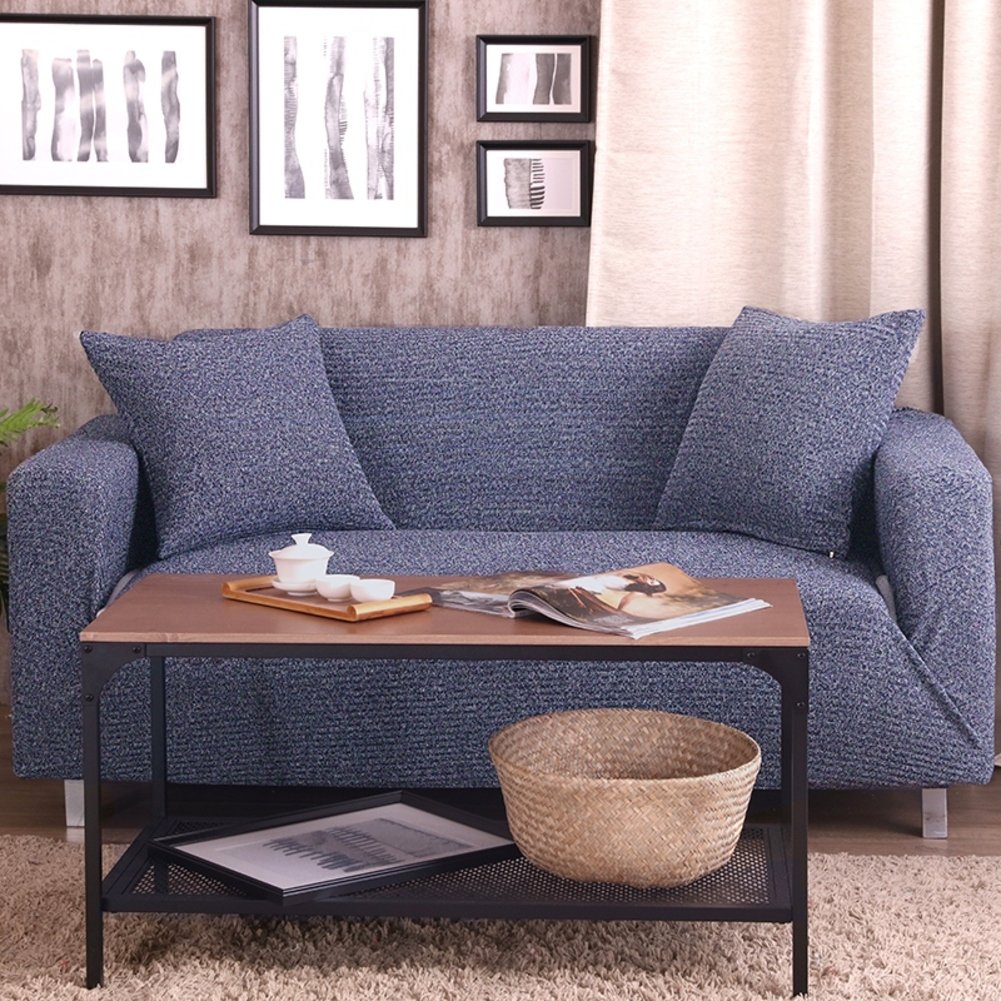 High Elasticity Slipcovers for Sectional Sofa - 3 Seater (75x90 Inch) | Pet & Kid Proof Furniture Protector | Anti-Slip Couch Cover for U-Shaped Sofa | All Season Sofa Throw Pad | Perfect for Living Room, Family Room & Home Theater