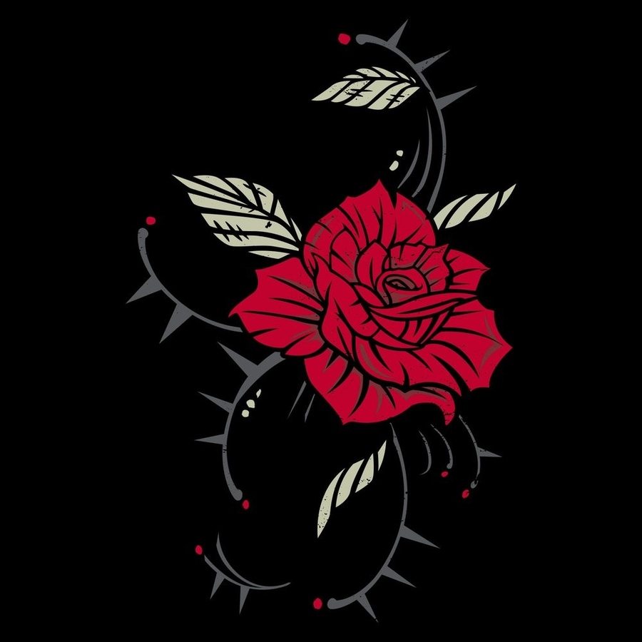 Women's Roses Have Thorns Hoodie - Black Gothic Floral Pullover Sweatshirt | Perfect for Casual Wear, Street Style & Fall Fashion