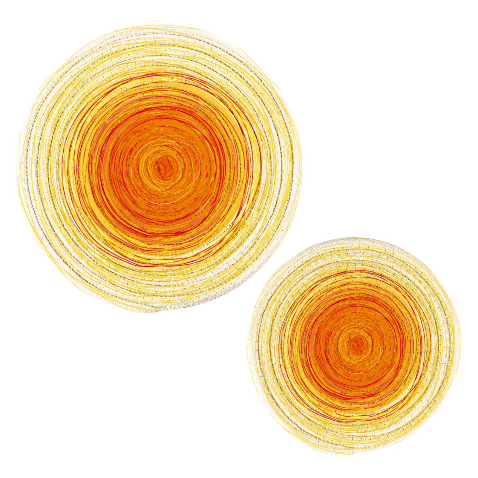 Cotton Woven Placemats & Pot Holders Set - 2PCs for Hot Dishes & Kitchen Use