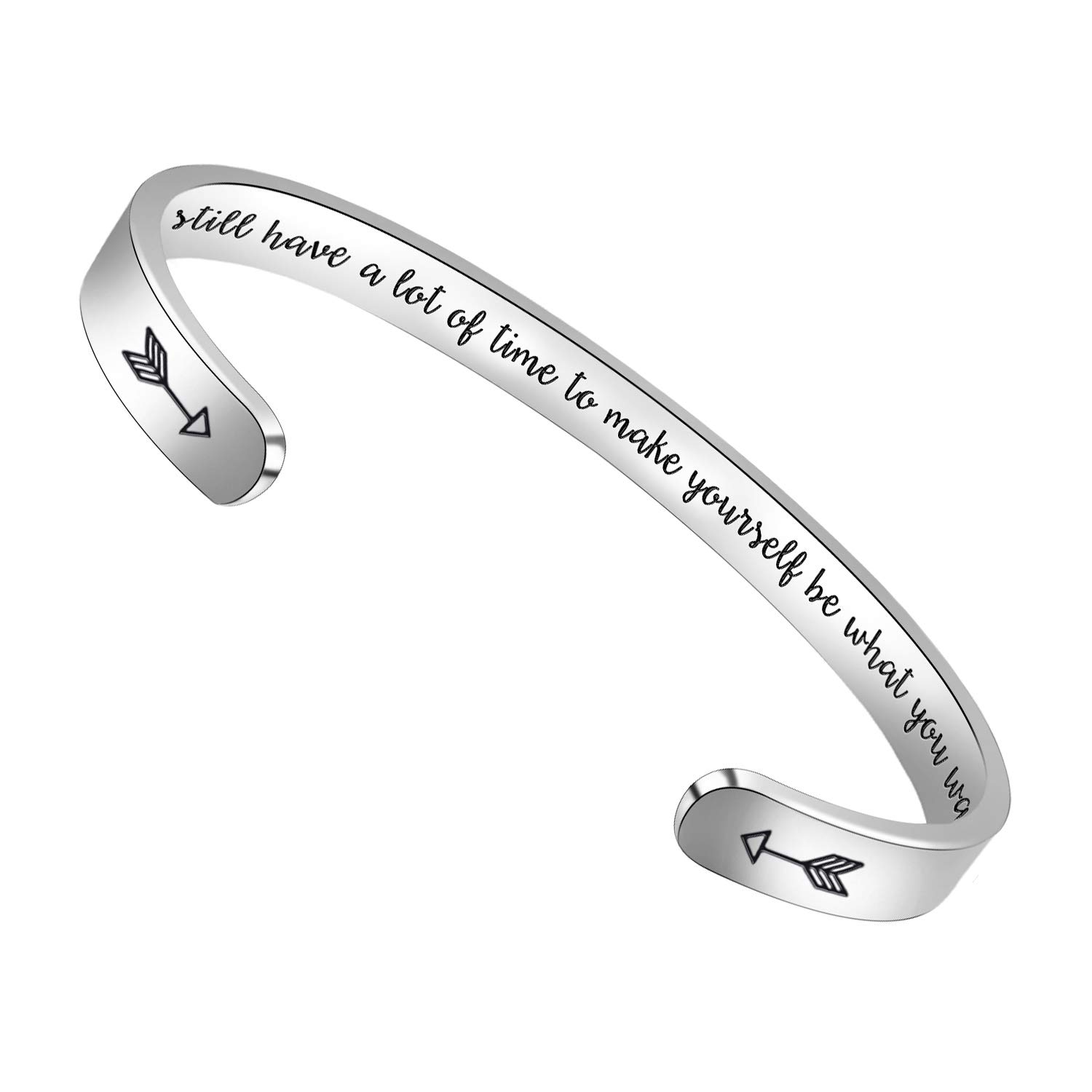 Inspirational Cuff Bracelet for Women - Birthday Gift for Mom & Friends - Motivational Jewelry for Daily Wear