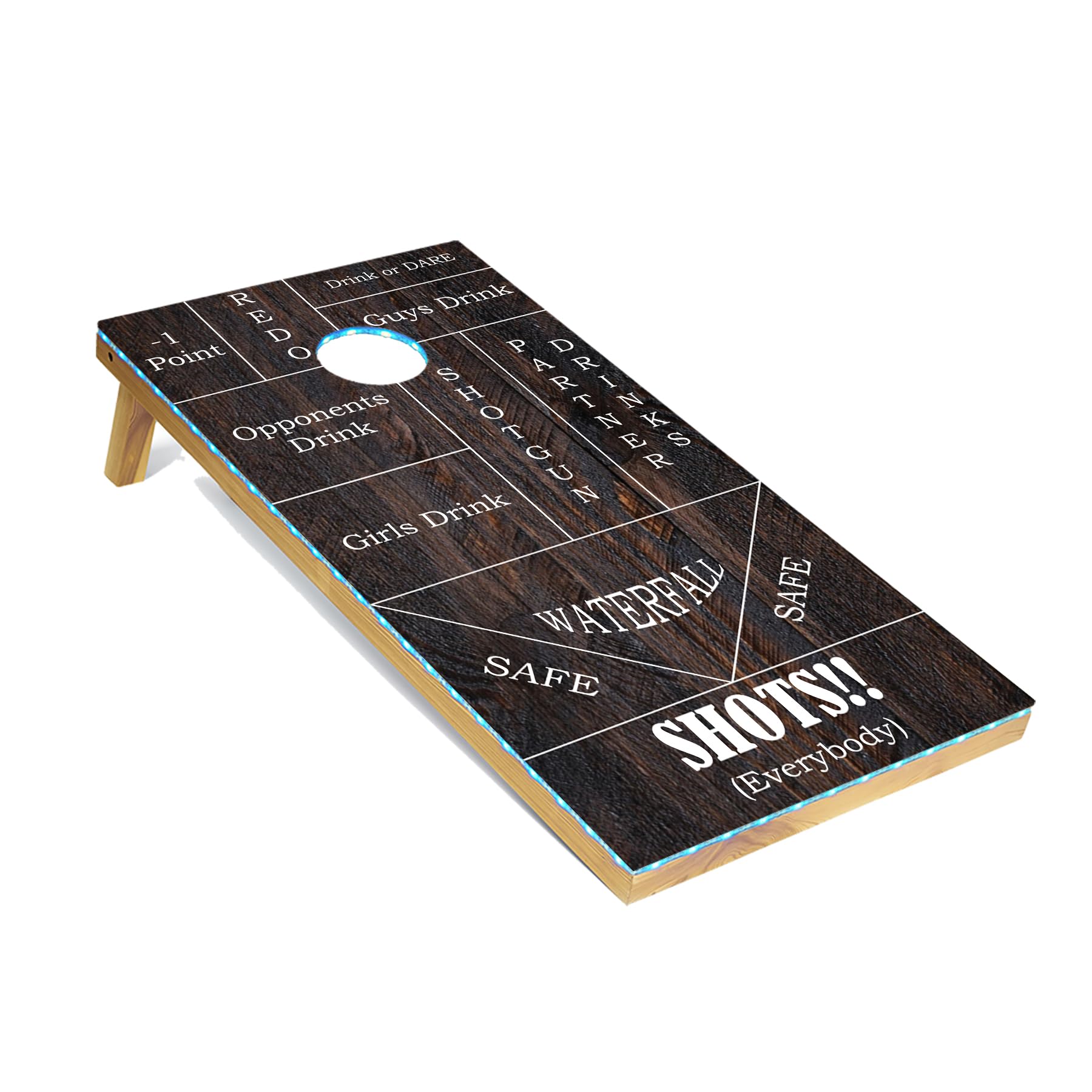 Premium Cornhole Game Set with 4'x2' Boards, 8 Bean Bags & Carry Case - Regulation Tournament Size & Lightweight Design - Optional LED Lights for Night Play - Perfect for Backyard Parties, Tailgating & Outdoor Events