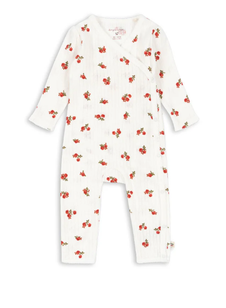 Organic Cotton Baby Onesie - KONGES SLOJD Minnie NB (0-6 Months) | GOTS Certified Soft Bodysuit for Newborns & Infants | Perfect for Playtime, Naptime & Everyday Comfort