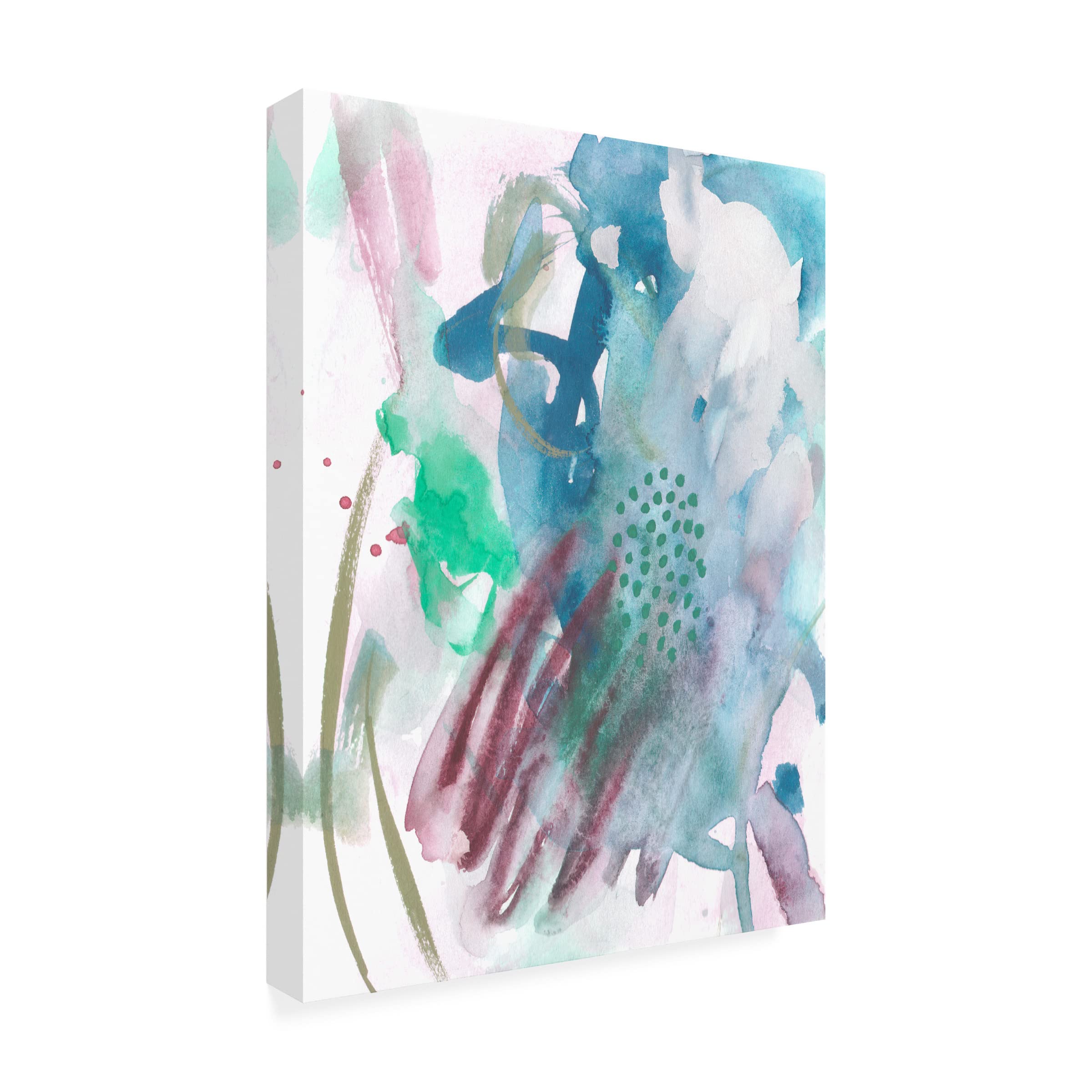 Trademark Fine Art 'Magenta Wave Form IV' Abstract Canvas Wall Art by Melissa Wang - Perfect for Modern Living Room & Office Decor