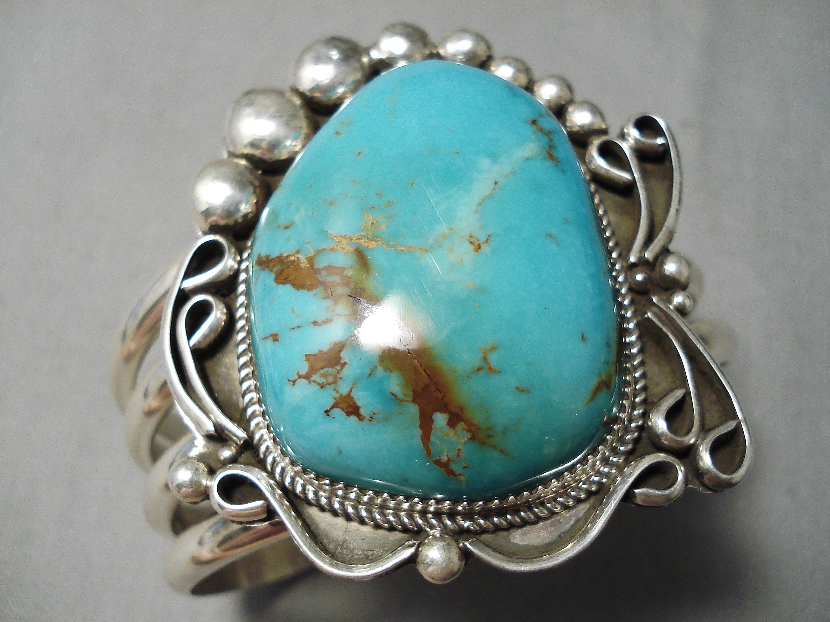 Vintage Native American Navajo Royston Turquoise Sterling Silver Bracelet for Women - Handmade Jewelry for Boho Fashion, Gift Giving & Special Occasions