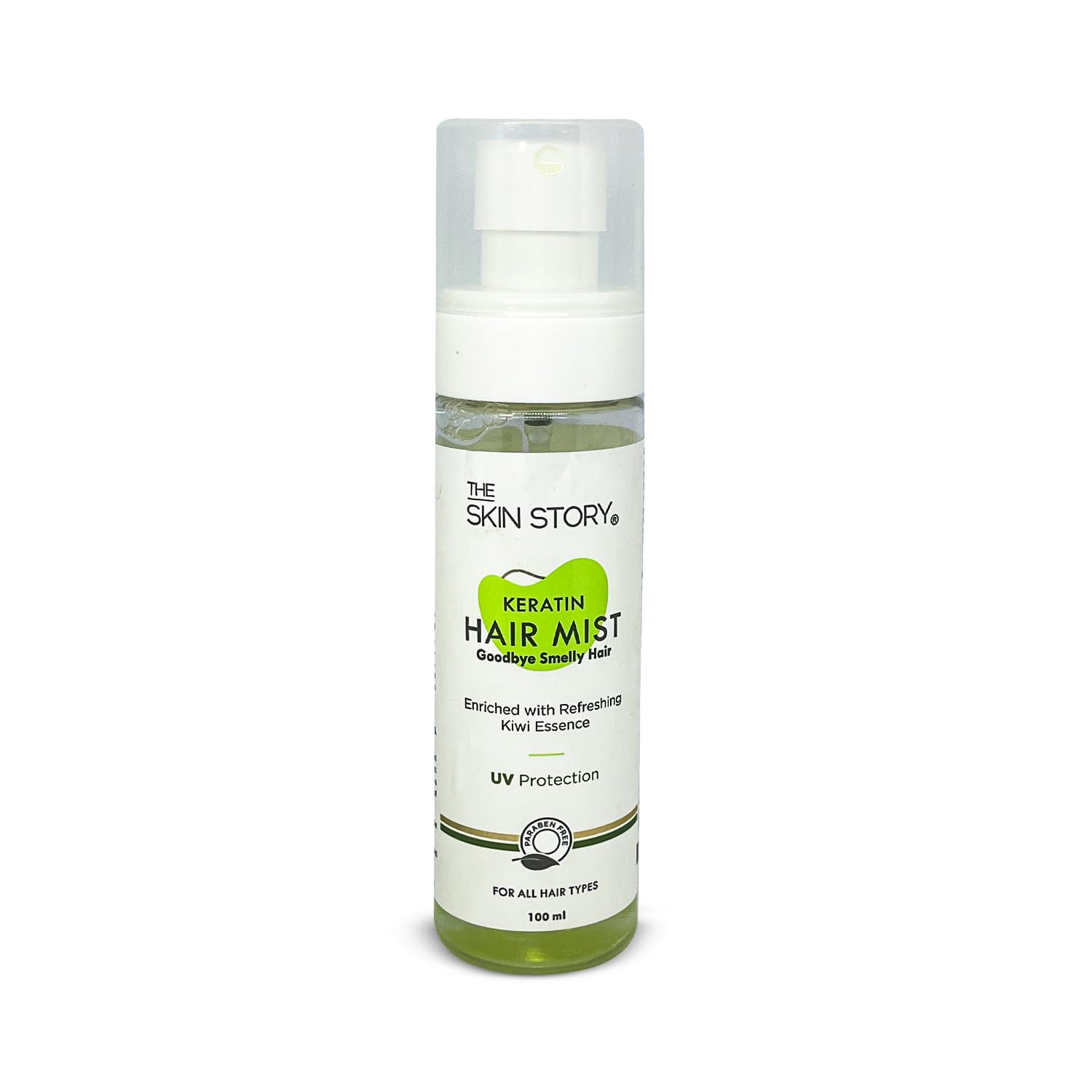The Skin Story Hair Mist Spray - UV Protection, Frizz Control & Hydrating Hair Perfume with Keratin, Kiwi & Olive Oil | Paraben-Free 100ml | Perfect for Daily Styling, Travel & Heat Protection