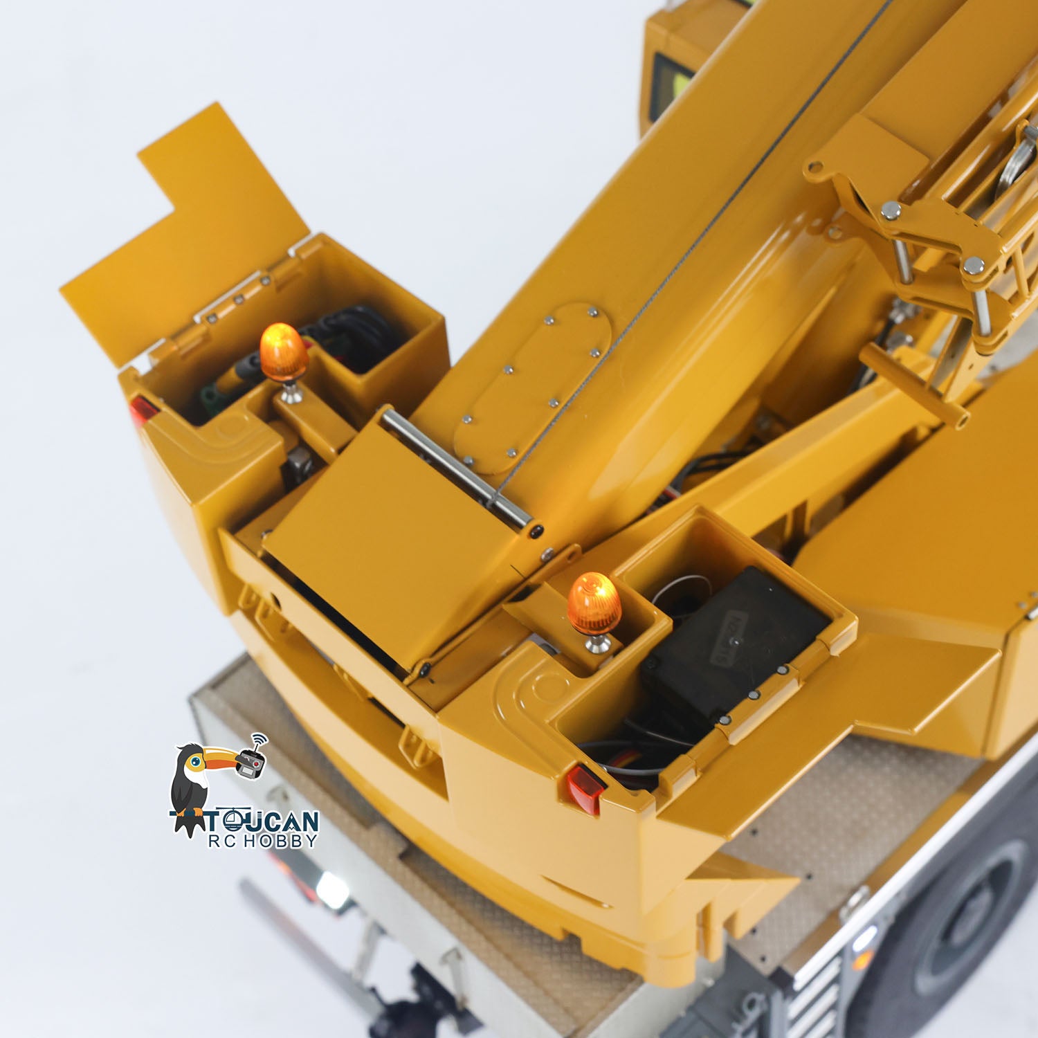 Eyewhale D1050 1/14 Scale Metal RC Hydraulic Mobile Crane Truck - 3 Axle All Terrain Radio Controlled Construction Vehicle with Hoist | Paladin PL18EV Model | Perfect for Construction Site Play, RC Hobbyists & Collectors