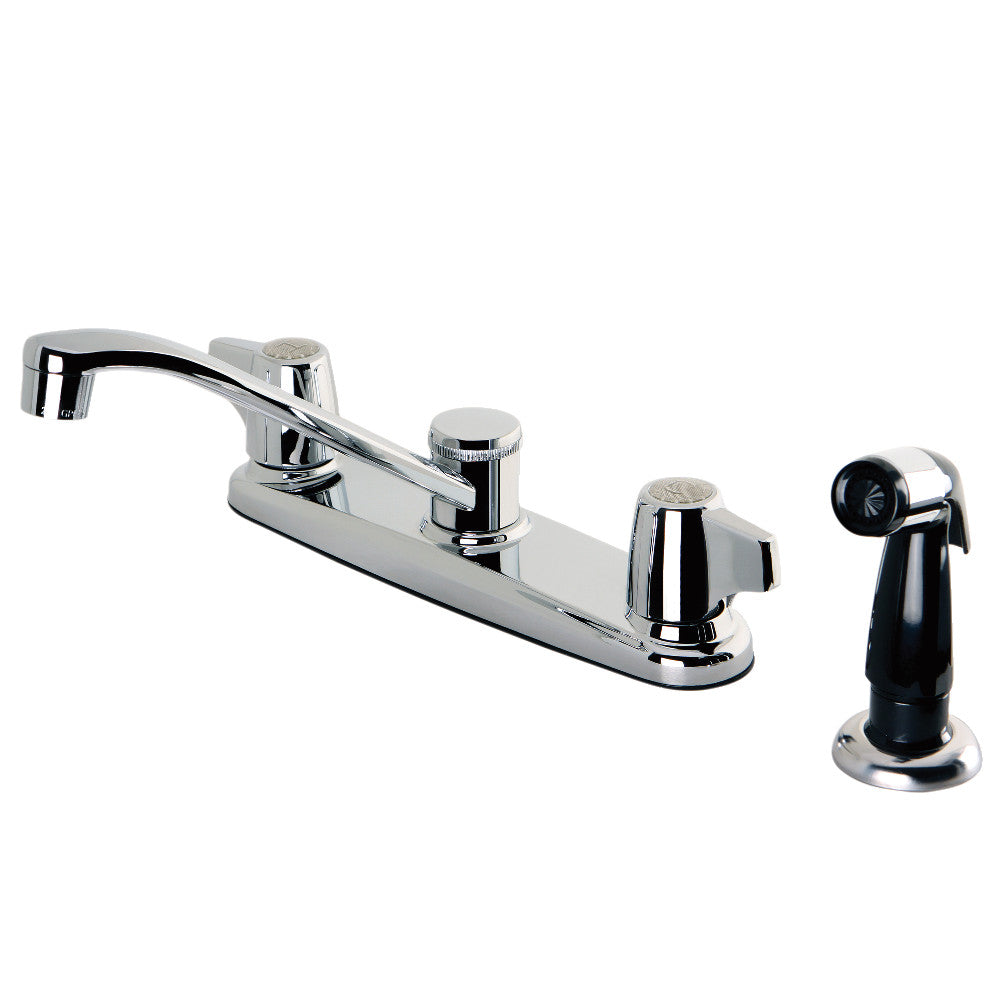 Kingston Brass KB262 Magellan Centerset Kitchen Faucet - Single Handle Pull-Down Sprayer, Oil Rubbed Bronze Finish for Modern Farmhouse & Traditional Kitchens
