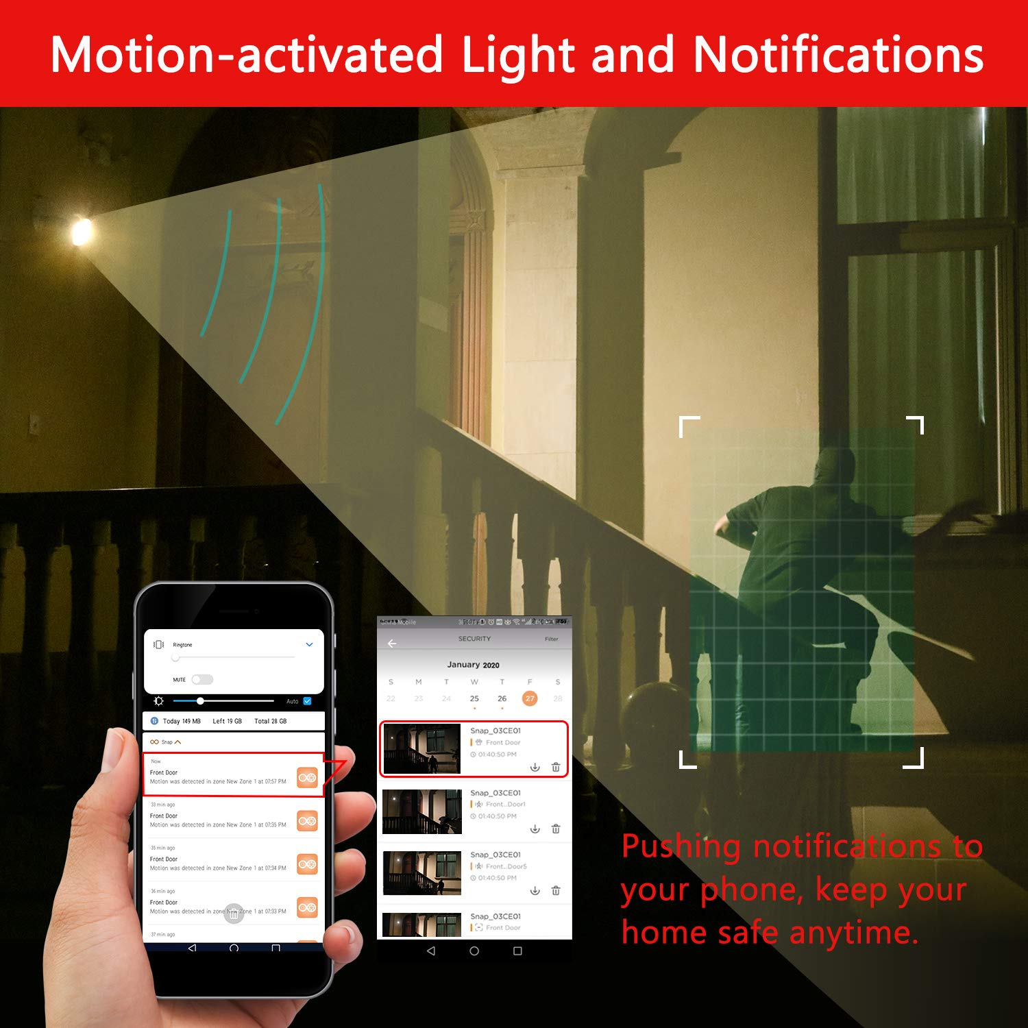 Sengled 2nd Gen Floodlight Security Camera with Motion Sensor - 1080P HD Outdoor WiFi Camera, Waterproof, Night Vision & 2-Way Talk - Ideal for Home Security, Garage & Backyard Surveillance (1-Pack)