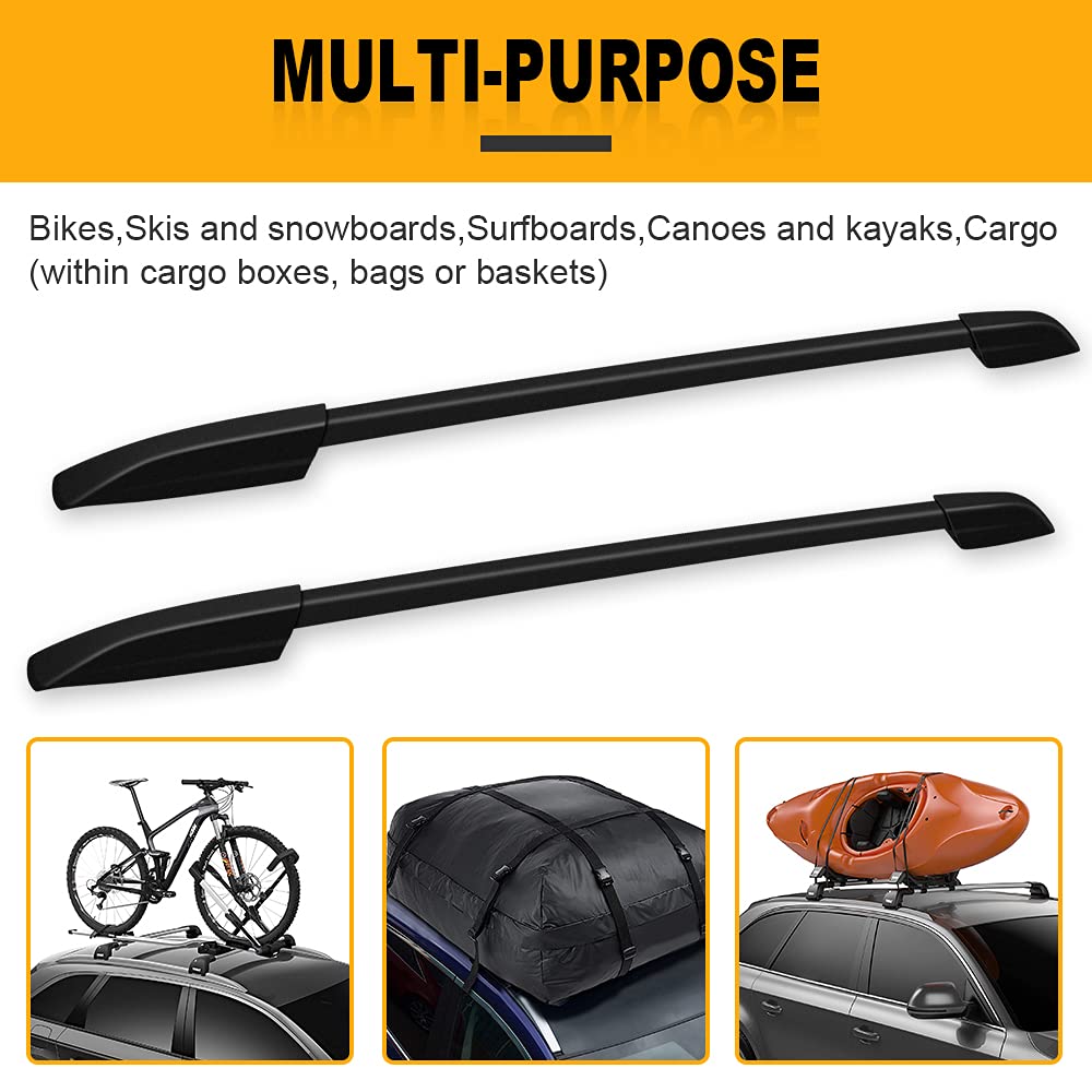 OCPTY Universal Roof Rack Cross Bars - Compatible with Toyota Highlander 2008-2013 Models - Heavy Duty Rooftop Cargo Carrier for Luggage, Kayak, Canoe, Bike, Snowboard & Skis - Perfect for Road Trips, Camping & Outdoor Adventures