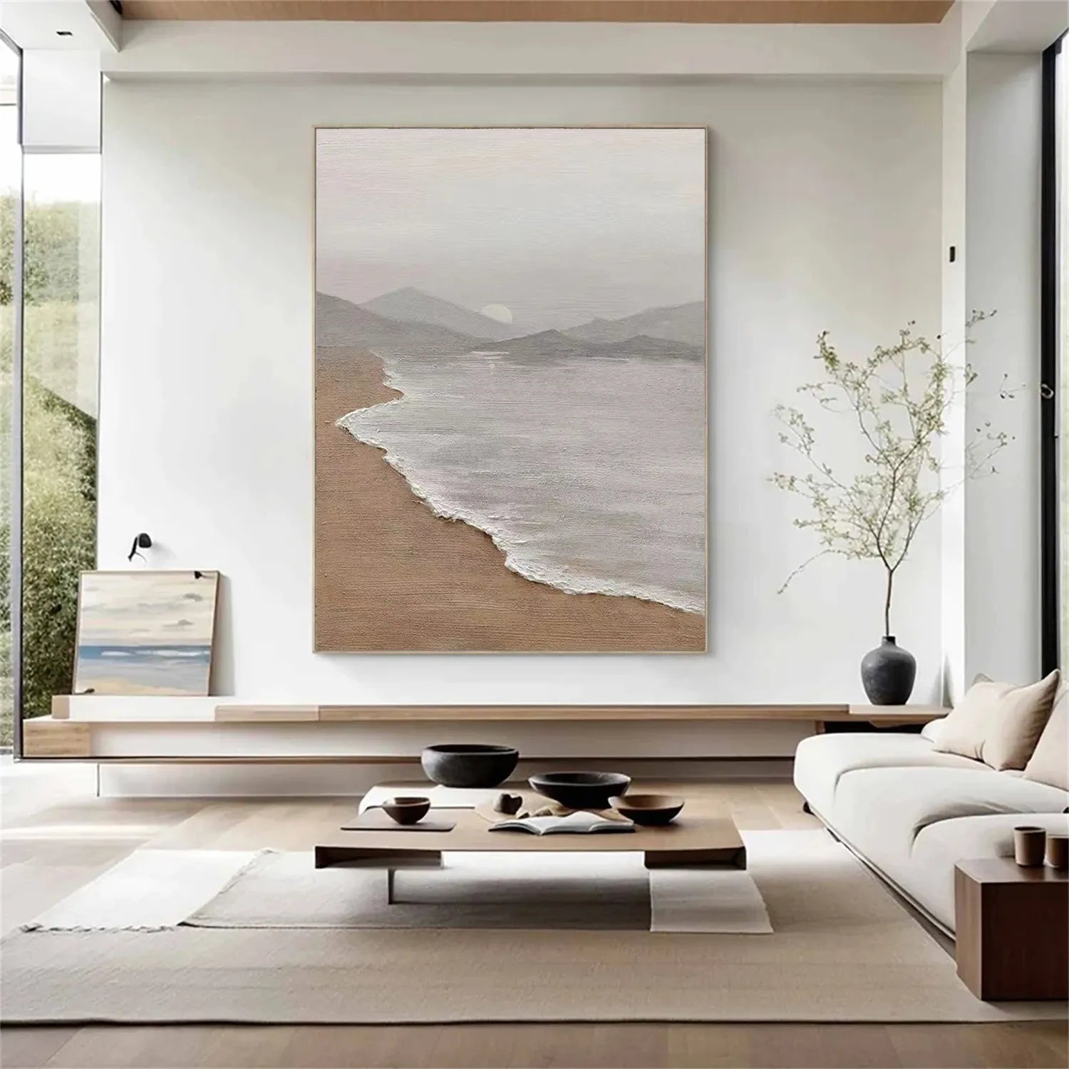 Ocean and Sky Painting #OS 194 - Handmade Wall Art for Home & Office Decor - Perfect for Living Room, Bedroom, or Office
