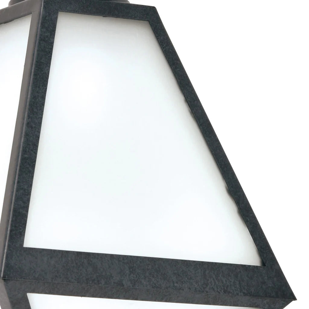 Brian Patrick Flynn Glacier 1 Light Outdoor Wall Sconce - 8x12.75 Inch Stainless Steel & Glass Black Charcoal Finish - 120V E26 Medium Base LED Bulb Socket - Weatherproof Exterior Lighting for Patio, Garden, Porch, Entryway and Indoor Wall Decor