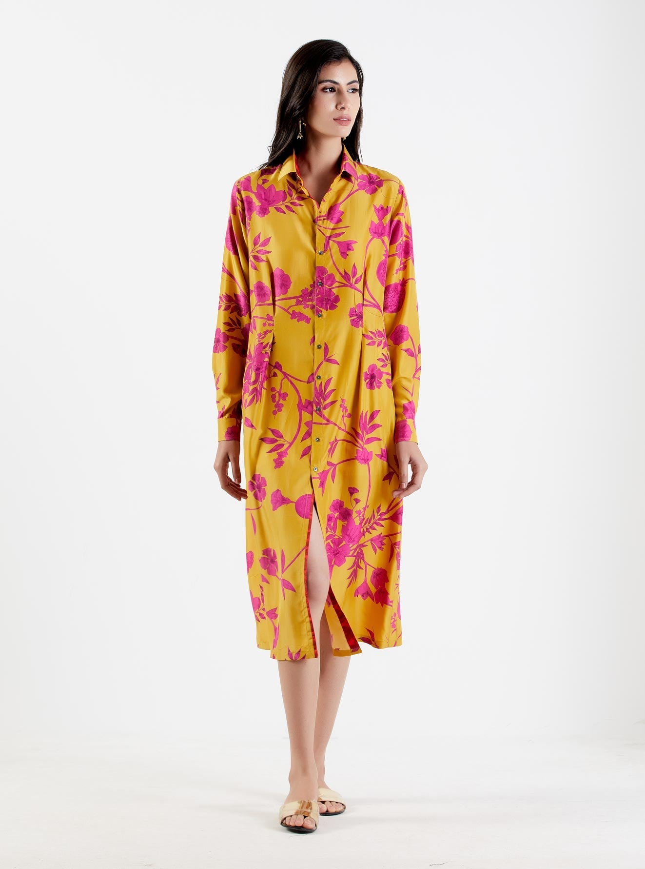 Elegant Pleated Silk Twist Sorbet Dress for Women | Summer Casual & Party Wear | Perfect for Office, Wedding & Special Occasions