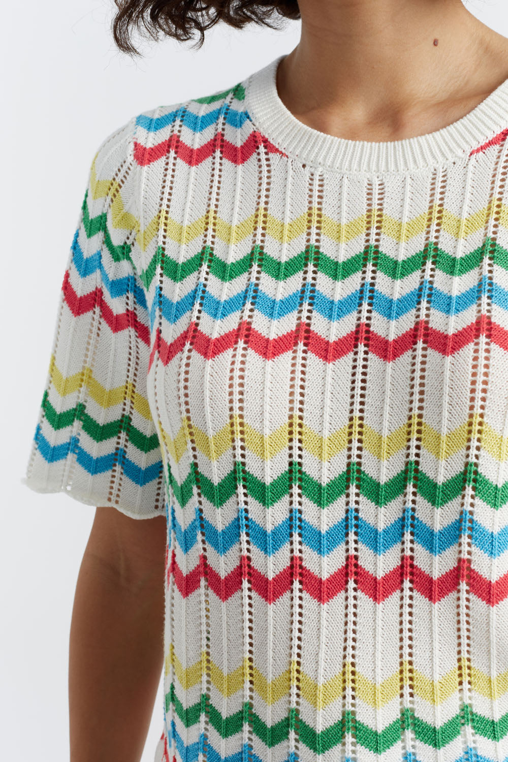 Soft Cotton Chevron Stitch T-Shirt for Women | Comfortable Casual Tee | Perfect for Everyday Wear, Outings & Layering