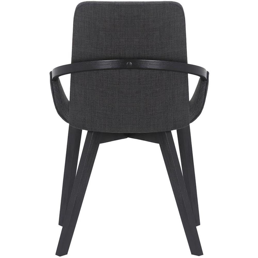 Armen Living Greisen Modern Wood Dining Room Chair - Charcoal Finish | Stylish & Comfortable for Home, Kitchen, Restaurant, and Office Use