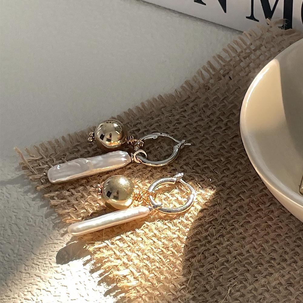 Elegant Baroque Pearl Drop Earrings for Women - Vintage Style Handmade Jewelry - Perfect for Weddings, Parties & Special Occasions