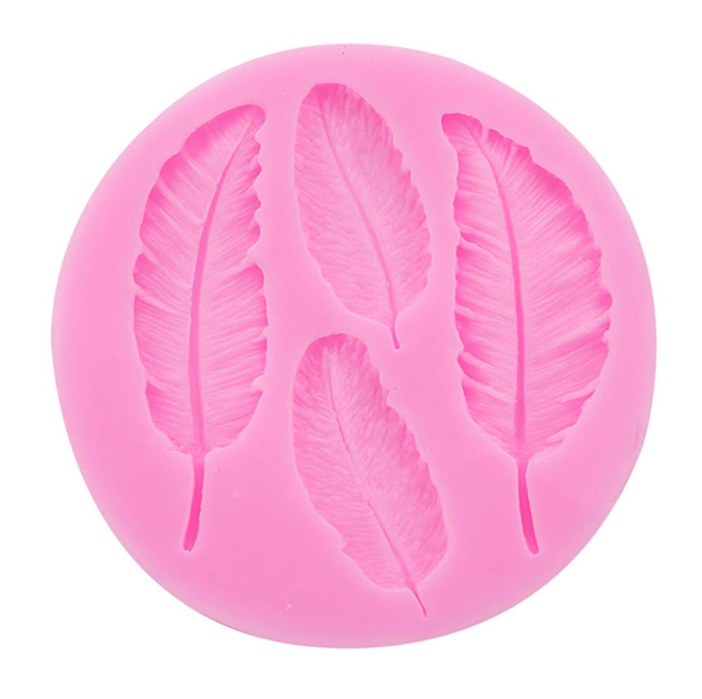 Valentine's Day Silicone Chocolate Molds Set - 3 Piece Pink Leaf Fondant Cake Decorating Tools for DIY Baking, Candy Making & Valentine's Desserts - Perfect for Romantic Treats, Cupcake Toppers & Party Favors