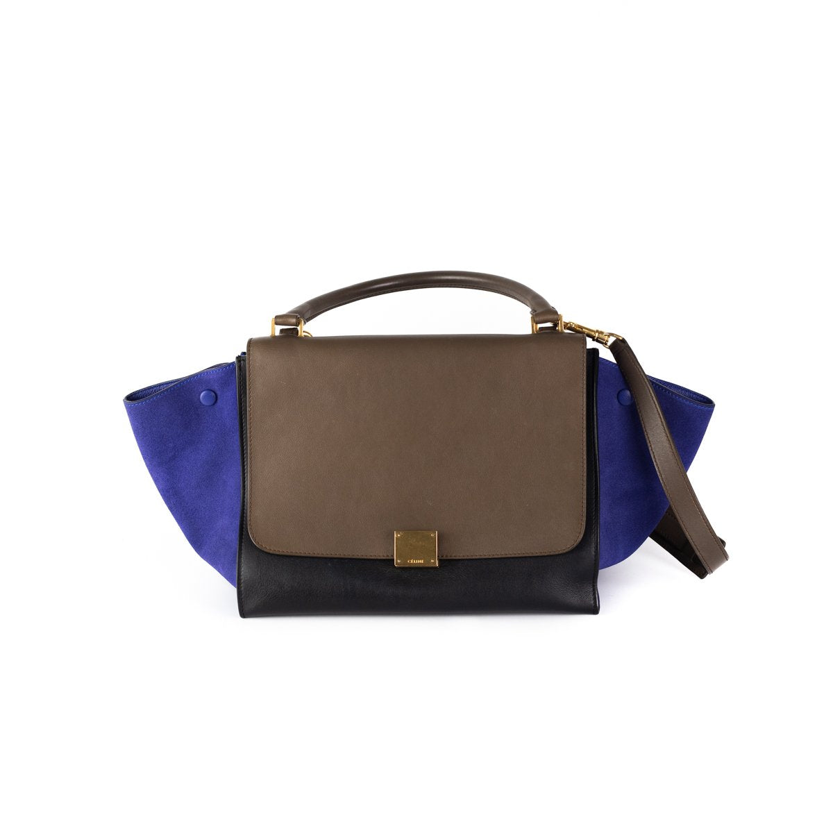 Celine Trapeze Medium Tricolour Leather Handbag - Luxury Designer Crossbody Bag for Women | Perfect for Work, Travel & Evening Events
