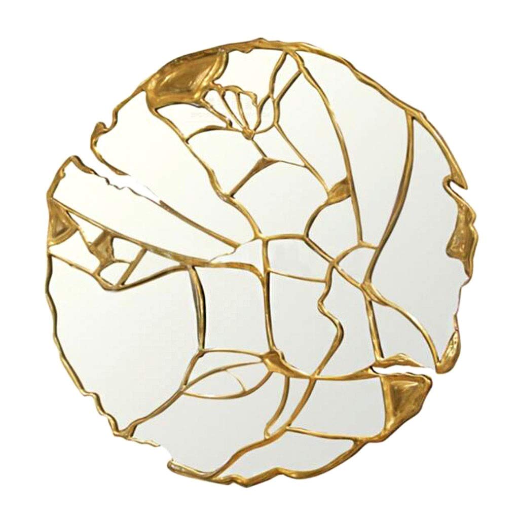 Vintage Round Wall Mirror - Gold European Style Decorative Mirror for Living Room, Bathroom & Bedroom | Elegant Home Decor & Creative Wall Art for Modern Interiors