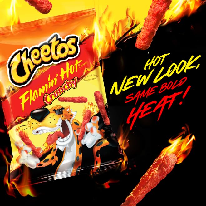 Flamin' Hot Cheetos Crunchy Cheese Snacks - Gluten Free, 8.5oz Bag - Perfect for Parties, Road Trips & Movie Nights