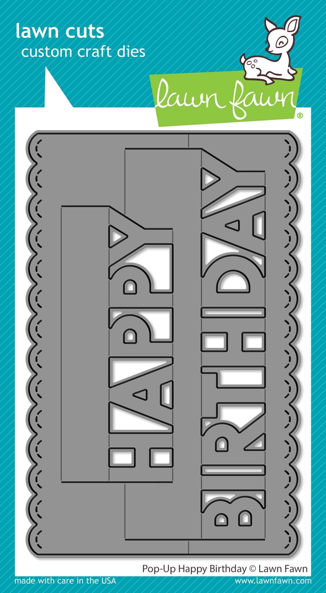 Custom Lawn Cuts Die-Pop-Up Happy Birthday Greeting Card - LF2264 | Handmade 3D Pop-Up Card for Birthday Celebrations, Parties & Special Occasions