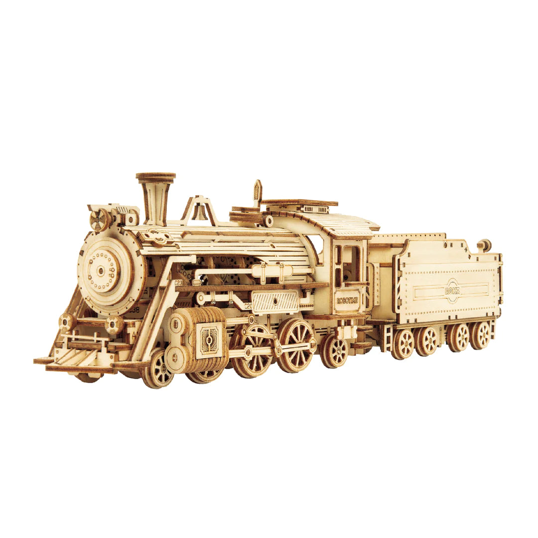 DIY Prime Steam Express Train Set - High-Quality Model Train Kit for Collectors & Hobbyists | Perfect for Home Decor, Holiday Displays & Railroad Enthusiasts