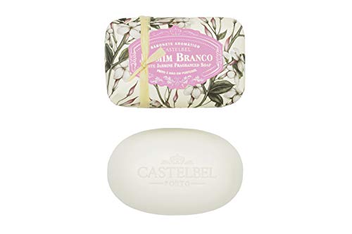 Castelbel White Jasmine Soap 5.3 Oz - Luxury Handmade Soap with Natural Fragrance for Bath, Spa & Gift Giving