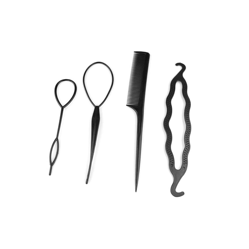 4 Pcs Hair Twist Styling Clip Stick - Bun Maker Braid Tool Comb for Women & Girls - Perfect for Updos, Ponytails & Everyday Hairstyles